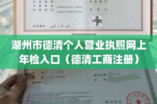 湖州市德清个人营业执照网上年检入口（德清工商注册）