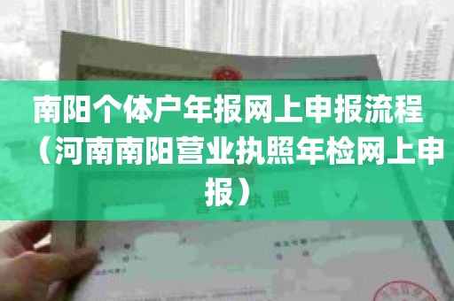 南阳个体户年报网上申报流程（河南南阳营业执照年检网上申报）