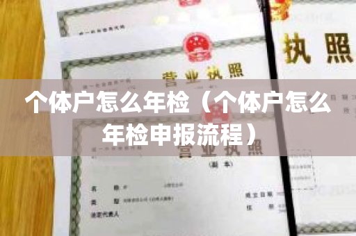 个体户怎么年检（个体户怎么年检申报流程）