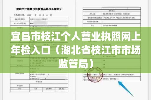 宜昌市枝江个人营业执照网上年检入口（湖北省枝江市市场监管局）