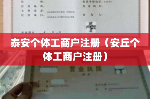 泰安个体工商户注册（安丘个体工商户注册）