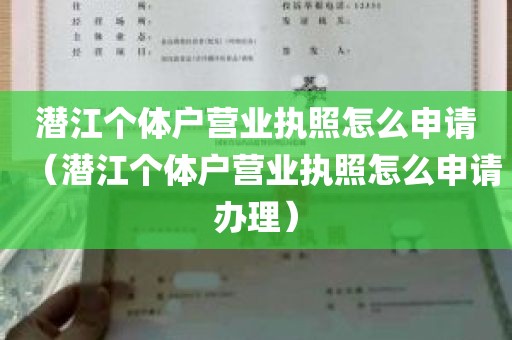 潜江个体户营业执照怎么申请（潜江个体户营业执照怎么申请办理）