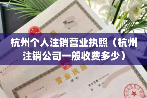 杭州个人注销营业执照（杭州注销公司一般收费多少）