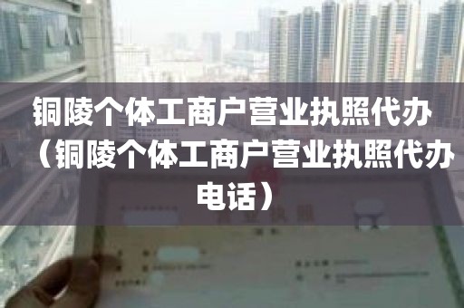 铜陵个体工商户营业执照代办（铜陵个体工商户营业执照代办电话）