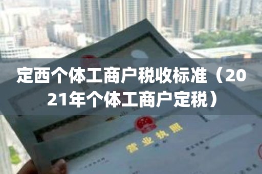 定西个体工商户税收标准（2021年个体工商户定税）