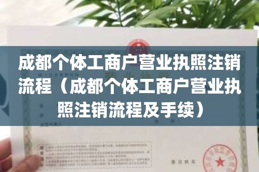 成都个体工商户营业执照注销流程（成都个体工商户营业执照注销流程及手续）