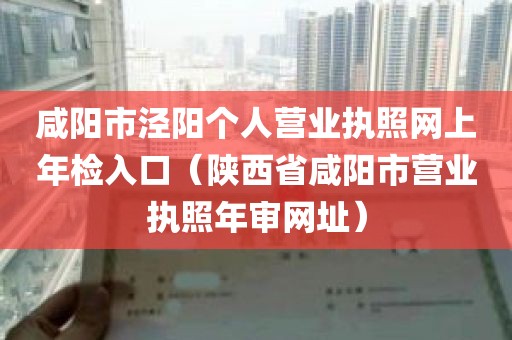 咸阳市泾阳个人营业执照网上年检入口（陕西省咸阳市营业执照年审网址）