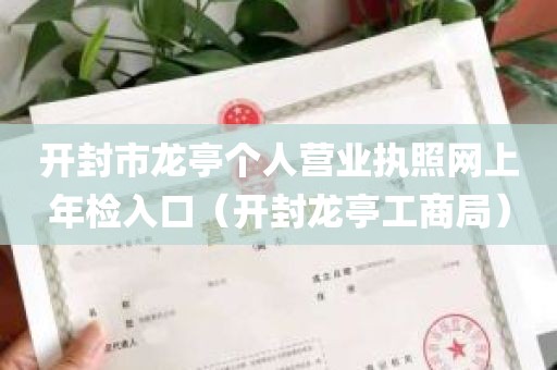 开封市龙亭个人营业执照网上年检入口（开封龙亭工商局）