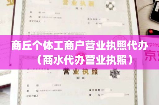 商丘个体工商户营业执照代办（商水代办营业执照）