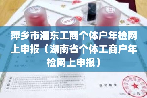 萍乡市湘东工商个体户年检网上申报（湖南省个体工商户年检网上申报）