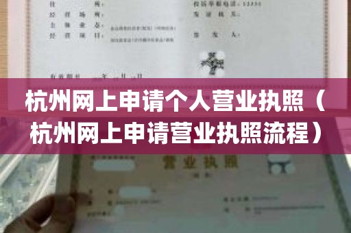 杭州网上申请个人营业执照（杭州网上申请营业执照流程）