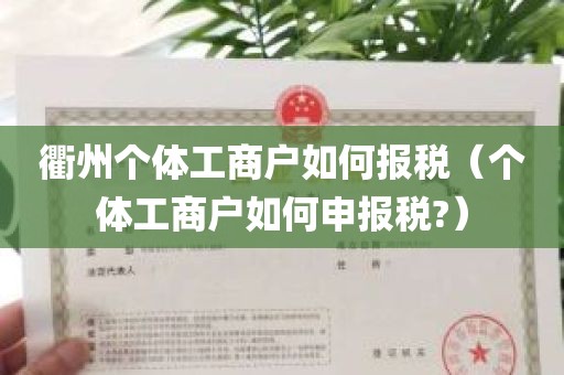 衢州个体工商户如何报税（个体工商户如何申报税?）