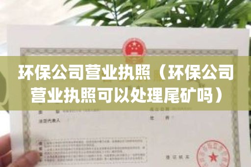 环保公司营业执照（环保公司营业执照可以处理尾矿吗）