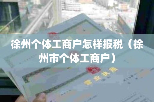 徐州个体工商户怎样报税（徐州市个体工商户）