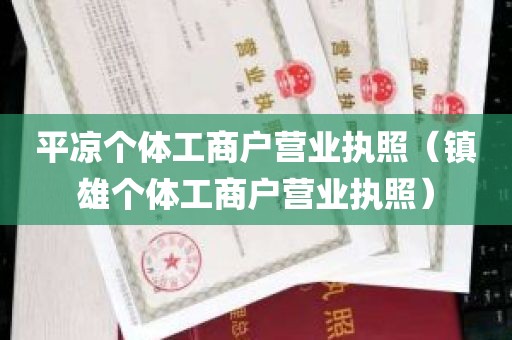 平凉个体工商户营业执照（镇雄个体工商户营业执照）