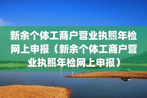 新余个体工商户营业执照年检网上申报（新余个体工商户营业执照年检网上申报）