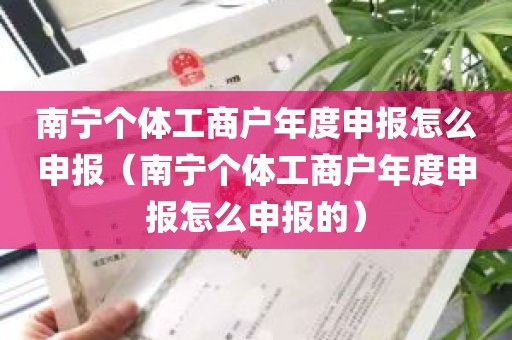 南宁个体工商户年度申报怎么申报（南宁个体工商户年度申报怎么申报的）