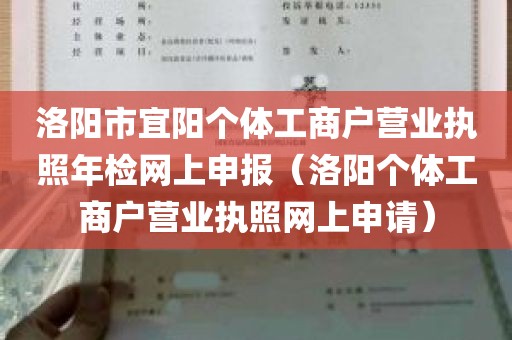 洛阳市宜阳个体工商户营业执照年检网上申报（洛阳个体工商户营业执照网上申请）