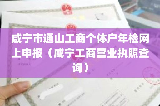 咸宁市通山工商个体户年检网上申报（咸宁工商营业执照查询）