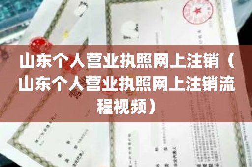 山东个人营业执照网上注销（山东个人营业执照网上注销流程视频）