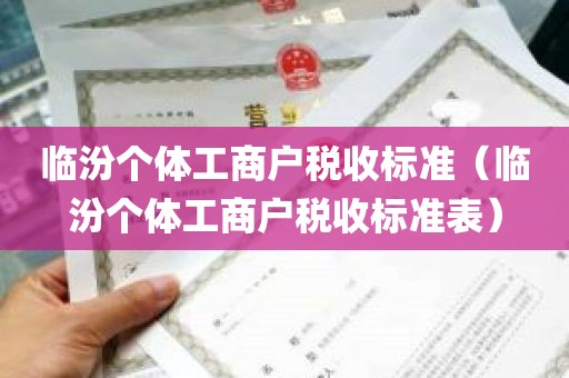 临汾个体工商户税收标准（临汾个体工商户税收标准表）