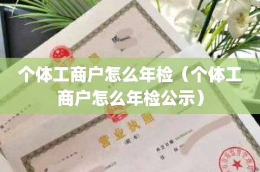 个体工商户怎么年检（个体工商户怎么年检公示）