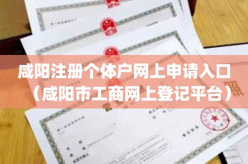 咸阳注册个体户网上申请入口（咸阳市工商网上登记平台）