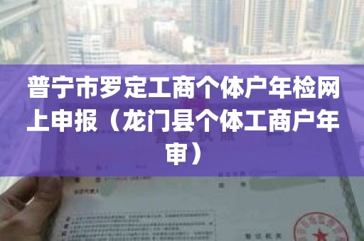 普宁市罗定工商个体户年检网上申报（龙门县个体工商户年审）