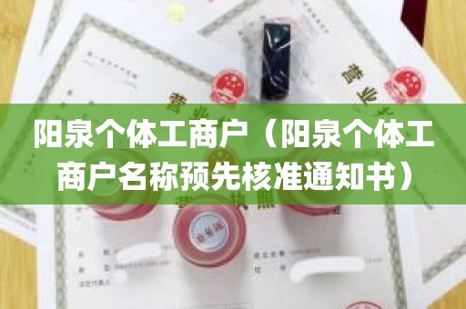 阳泉个体工商户（阳泉个体工商户名称预先核准通知书）