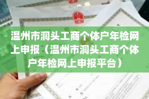 温州市洞头工商个体户年检网上申报（温州市洞头工商个体户年检网上申报平台）