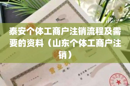 泰安个体工商户注销流程及需要的资料（山东个体工商户注销）