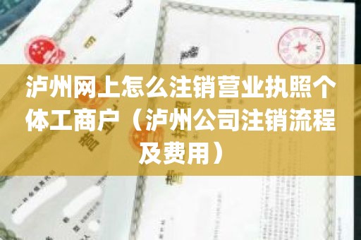 泸州网上怎么注销营业执照个体工商户（泸州公司注销流程及费用）