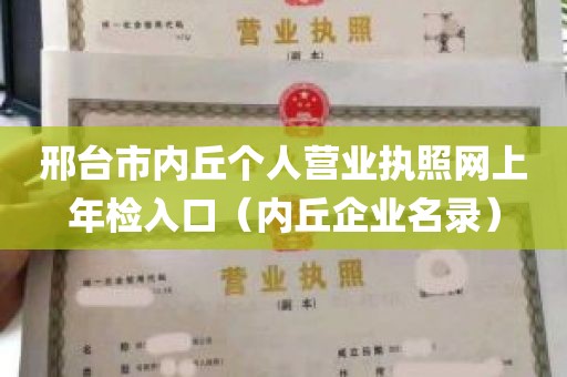 邢台市内丘个人营业执照网上年检入口（内丘企业名录）