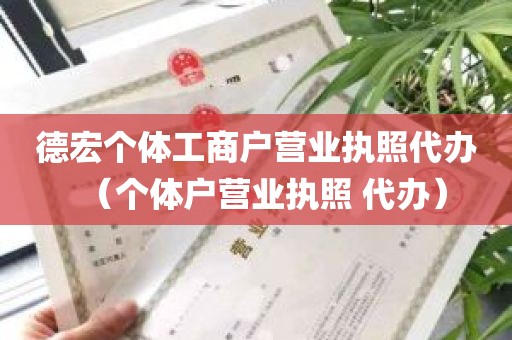 德宏个体工商户营业执照代办（个体户营业执照 代办）