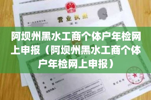 阿坝州黑水工商个体户年检网上申报（阿坝州黑水工商个体户年检网上申报）