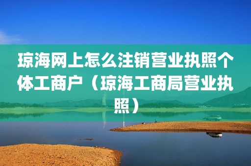 琼海网上怎么注销营业执照个体工商户（琼海工商局营业执照）