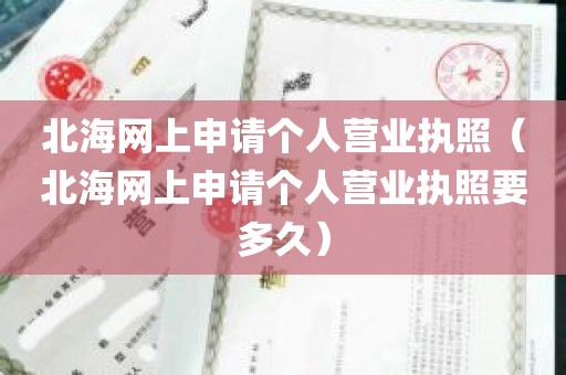 北海网上申请个人营业执照（北海网上申请个人营业执照要多久）