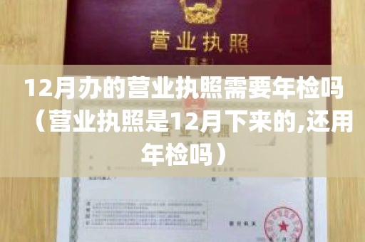 12月办的营业执照需要年检吗（营业执照是12月下来的,还用年检吗）