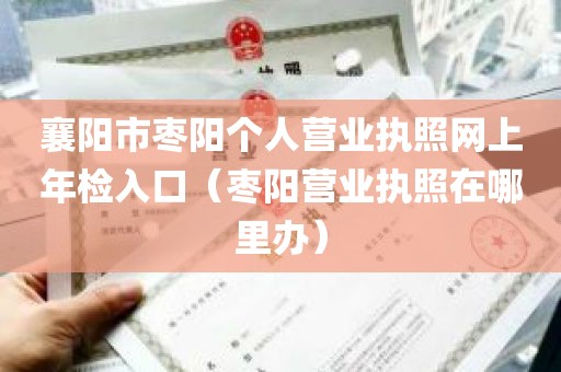 襄阳市枣阳个人营业执照网上年检入口（枣阳营业执照在哪里办）