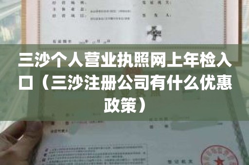 三沙个人营业执照网上年检入口（三沙注册公司有什么优惠政策）