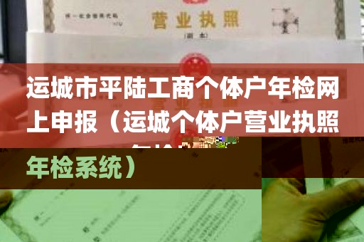 运城市平陆工商个体户年检网上申报（运城个体户营业执照年检系统）