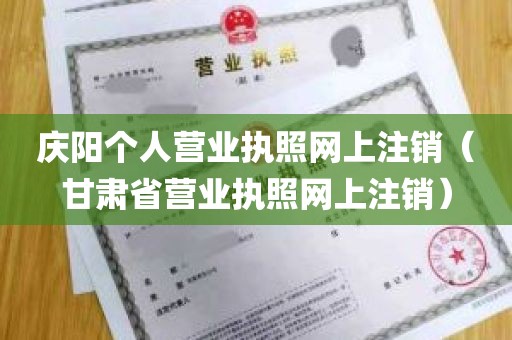 庆阳个人营业执照网上注销（甘肃省营业执照网上注销）