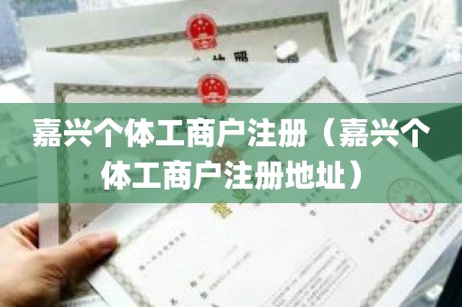 嘉兴个体工商户注册（嘉兴个体工商户注册地址）