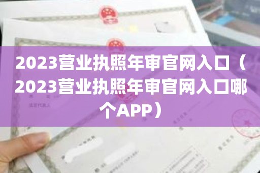 2023营业执照年审官网入口（2023营业执照年审官网入口哪个APP）