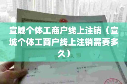 宣城个体工商户线上注销（宣城个体工商户线上注销需要多久）