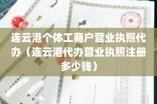 连云港个体工商户营业执照代办（连云港代办营业执照注册多少钱）