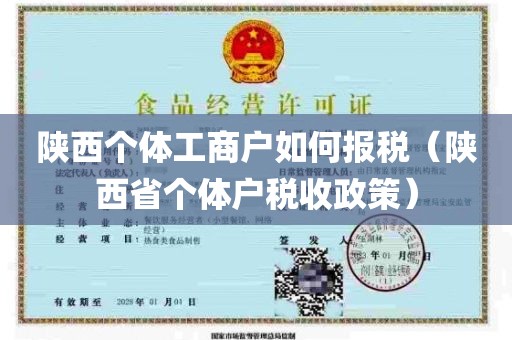 陕西个体工商户如何报税（陕西省个体户税收政策）