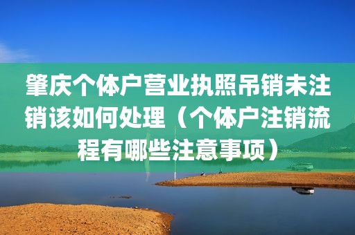 肇庆个体户营业执照吊销未注销该如何处理（个体户注销流程有哪些注意事项）