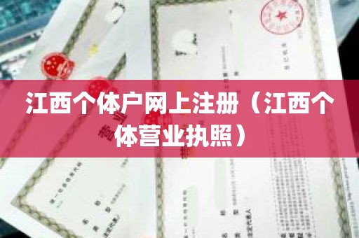 江西个体户网上注册（江西个体营业执照）