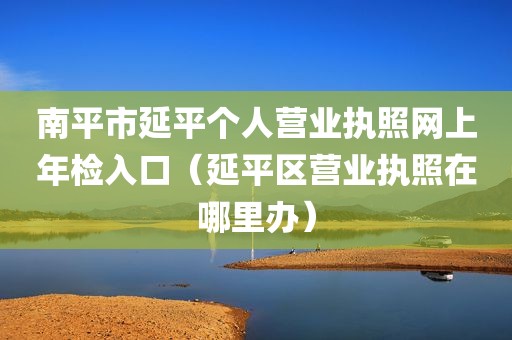 南平市延平个人营业执照网上年检入口（延平区营业执照在哪里办）